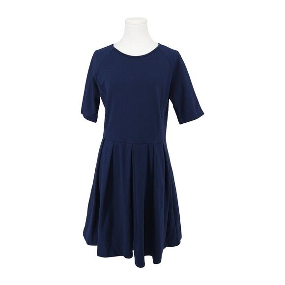 Gap  Fit & Flare Knit Jersey Dress M  Navy Minimalist Comfy Cottagecore Utility - Picture 1 of 6